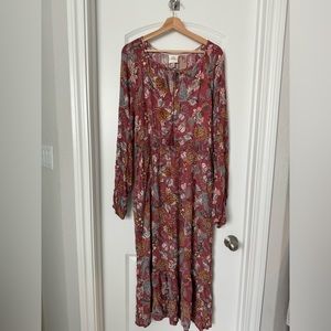 Pink Patterned Dress